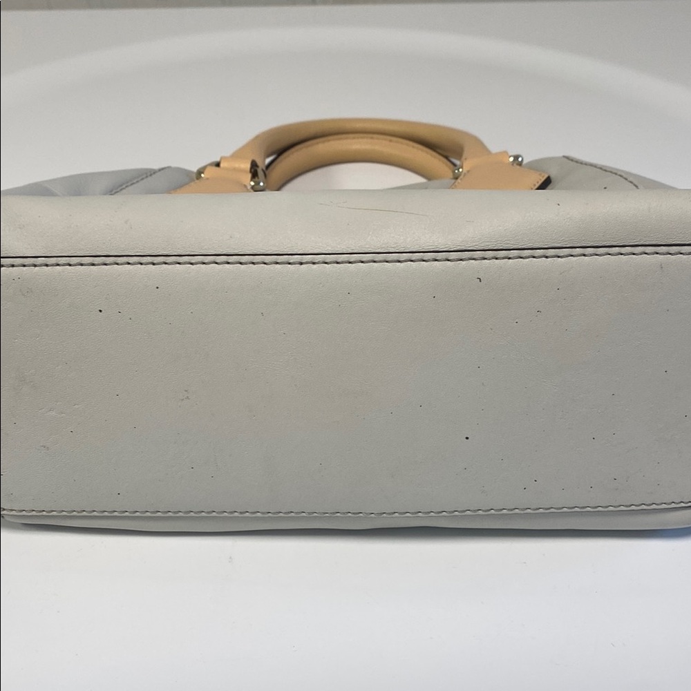 Kate Spade Gray and Tan Satchel with Geometric Details - Picture 3 of 10